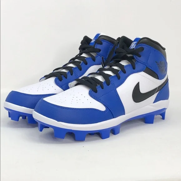 Air Jordan 1 Retro MCS Baseball Cleats Game Royal Black AV5353-411 - Size 11 - Picture 8 of 14